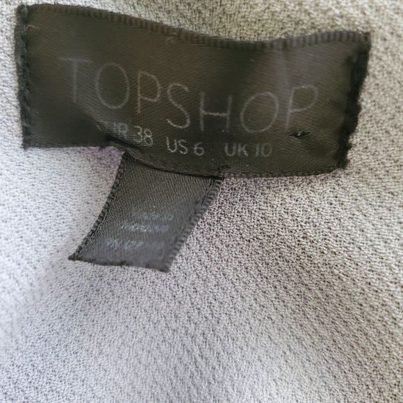 TopShop Fit and Flare Dress A-Line Short Sleeve Crepe Light Blue Sz 6 - Picture 7 of 8